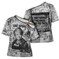 Ida B. Wells Cross Shoulder Shirt with Newspaper Collage Design Powerful Portrait Civil Rights and Free Press Tribute - African Pride