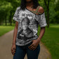 Ida B. Wells Cross Shoulder Shirt with Newspaper Collage Design Powerful Portrait Civil Rights and Free Press Tribute - African Pride