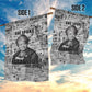 Ida B. Wells Garden Flag with Newspaper Collage Design Powerful Portrait Civil Rights and Free Press Tribute - African Pride