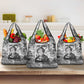 Ida B. Wells Grocery Bag with Newspaper Collage Design Powerful Portrait Civil Rights and Free Press Tribute - African Pride