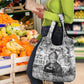 Ida B. Wells Grocery Bag with Newspaper Collage Design Powerful Portrait Civil Rights and Free Press Tribute - African Pride
