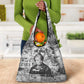 Ida B. Wells Grocery Bag with Newspaper Collage Design Powerful Portrait Civil Rights and Free Press Tribute - African Pride