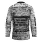 Ida B. Wells Hockey Jersey with Newspaper Collage Design Powerful Portrait Civil Rights and Free Press Tribute - African Pride