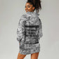 Ida B. Wells Hoodie Dress with Newspaper Collage Design Powerful Portrait Civil Rights and Free Press Tribute - African Pride