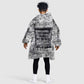 Ida B. Wells Kid Wearable Blanket Hoodie with Newspaper Collage Design Powerful Portrait Civil Rights and Free Press Tribute - African Pride