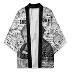 Ida B. Wells Kimono with Newspaper Collage Design Powerful Portrait Civil Rights and Free Press Tribute - African Pride
