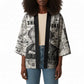 Ida B. Wells Kimono with Newspaper Collage Design Powerful Portrait Civil Rights and Free Press Tribute - African Pride