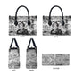 Ida B. Wells Leather Bag with Newspaper Collage Design Powerful Portrait Civil Rights and Free Press Tribute - African Pride