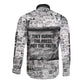 Ida B. Wells Long Sleeve Button Shirt with Newspaper Collage Design Powerful Portrait Civil Rights and Free Press Tribute - African Pride