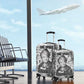 Ida B. Wells Luggage Cover with Newspaper Collage Design Powerful Portrait Civil Rights and Free Press Tribute - African Pride