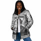 Ida B. Wells Padded Jacket with Newspaper Collage Design Powerful Portrait Civil Rights and Free Press Tribute - African Pride