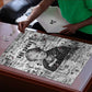 Ida B. Wells Puzzle with Newspaper Collage Design Powerful Portrait Civil Rights and Free Press Tribute - African Pride