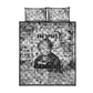 Ida B. Wells Quilt Bed Set with Newspaper Collage Design Powerful Portrait Civil Rights and Free Press Tribute - African Pride