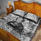 Ida B. Wells Quilt Bed Set with Newspaper Collage Design Powerful Portrait Civil Rights and Free Press Tribute - African Pride