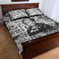 Ida B. Wells Quilt Bed Set with Newspaper Collage Design Powerful Portrait Civil Rights and Free Press Tribute - African Pride