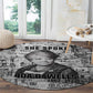 Ida B. Wells Round Carpet with Newspaper Collage Design Powerful Portrait Civil Rights and Free Press Tribute - African Pride