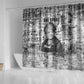 Ida B. Wells Shower Curtain with Newspaper Collage Design Powerful Portrait Civil Rights and Free Press Tribute - African Pride