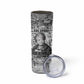 Ida B. Wells Skinny Tumbler with Newspaper Collage Design Powerful Portrait Civil Rights and Free Press Tribute - African Pride