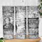 Ida B. Wells Skinny Tumbler with Newspaper Collage Design Powerful Portrait Civil Rights and Free Press Tribute - African Pride