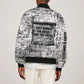 Ida B. Wells Sleeve Zip Bomber Jacket with Newspaper Collage Design Powerful Portrait Civil Rights and Free Press Tribute - African Pride