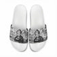 Ida B. Wells Slide Sandals with Newspaper Collage Design Powerful Portrait Civil Rights and Free Press Tribute - African Pride