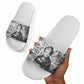 Ida B. Wells Slide Sandals with Newspaper Collage Design Powerful Portrait Civil Rights and Free Press Tribute - African Pride