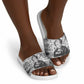 Ida B. Wells Slide Sandals with Newspaper Collage Design Powerful Portrait Civil Rights and Free Press Tribute - African Pride