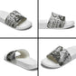 Ida B. Wells Slide Sandals with Newspaper Collage Design Powerful Portrait Civil Rights and Free Press Tribute - African Pride