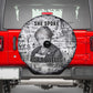 Ida B. Wells Spare Tire Cover with Newspaper Collage Design Powerful Portrait Civil Rights and Free Press Tribute - African Pride