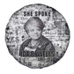 Ida B. Wells Spare Tire Cover with Newspaper Collage Design Powerful Portrait Civil Rights and Free Press Tribute - African Pride