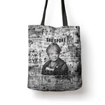 Ida B. Wells Tote Bag with Newspaper Collage Design Powerful Portrait Civil Rights and Free Press Tribute - African Pride