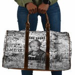Ida B. Wells Travel Bag with Newspaper Collage Design Powerful Portrait Civil Rights and Free Press Tribute - African Pride