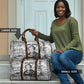Ida B. Wells Travel Bag with Newspaper Collage Design Powerful Portrait Civil Rights and Free Press Tribute - African Pride