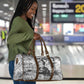 Ida B. Wells Travel Bag with Newspaper Collage Design Powerful Portrait Civil Rights and Free Press Tribute - African Pride