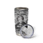 Ida B. Wells Tumbler Cup with Newspaper Collage Design Powerful Portrait Civil Rights and Free Press Tribute - African Pride