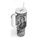 Ida B. Wells Tumbler With Handle with Newspaper Collage Design Powerful Portrait Civil Rights and Free Press Tribute - African Pride