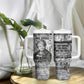 Ida B. Wells Tumbler With Handle with Newspaper Collage Design Powerful Portrait Civil Rights and Free Press Tribute - African Pride