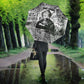 Ida B. Wells Umbrella with Newspaper Collage Design Powerful Portrait Civil Rights and Free Press Tribute - African Pride