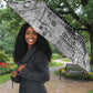 Ida B. Wells Umbrella with Newspaper Collage Design Powerful Portrait Civil Rights and Free Press Tribute - African Pride