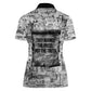 Ida B. Wells Women Polo Shirt with Newspaper Collage Design Powerful Portrait Civil Rights and Free Press Tribute - African Pride