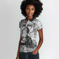 Ida B. Wells Women Polo Shirt with Newspaper Collage Design Powerful Portrait Civil Rights and Free Press Tribute - African Pride