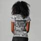 Ida B. Wells Women V-Neck T-Shirt with Newspaper Collage Design Powerful Portrait Civil Rights and Free Press Tribute - African Pride