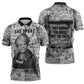 Ida B. Wells Zipper Polo Shirt with Newspaper Collage Design Powerful Portrait Civil Rights and Free Press Tribute - African Pride