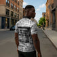Ida B. Wells Zipper Polo Shirt with Newspaper Collage Design Powerful Portrait Civil Rights and Free Press Tribute - African Pride