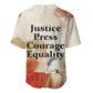 Ida B. Wells Baseball Jersey with Floral Pen Design Illustrated Portrait Civil Rights and Journalism Tribute - African Pride