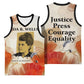Ida B. Wells Basketball Jersey with Floral Pen Design Illustrated Portrait Civil Rights and Journalism Tribute - African Pride