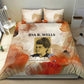 Ida B. Wells Bedding Set with Floral Pen Design Illustrated Portrait Civil Rights and Journalism Tribute - African Pride