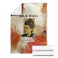 Ida B. Wells Blanket with Floral Pen Design Illustrated Portrait Civil Rights and Journalism Tribute - African Pride