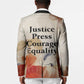 Ida B. Wells Blazer with Floral Pen Design Illustrated Portrait Civil Rights and Journalism Tribute - African Pride