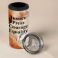 Ida B. Wells 4 in 1 Can Cooler Tumbler with Floral Pen Design Illustrated Portrait Civil Rights and Journalism Tribute - African Pride